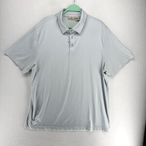 Rorie Whelan Golf Polo Athletic‎ Shirt Striped White/Blue Color Mens Size XL